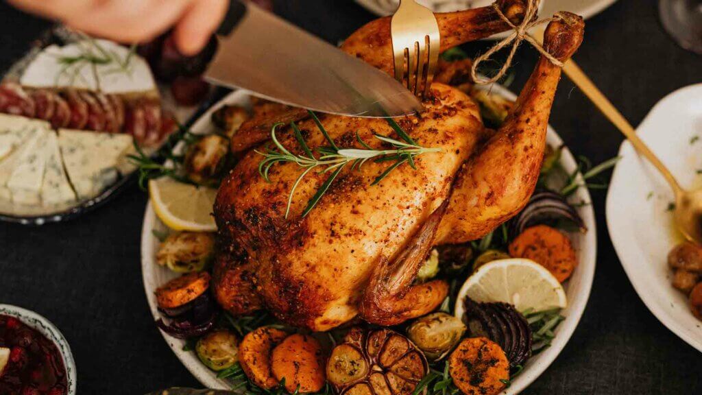 Recette rééquilibrage alimentaire un poulet rôti aux légumes